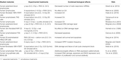 A Current Overview of the Biological Effects of Combined Space Environmental Factors in Mammals